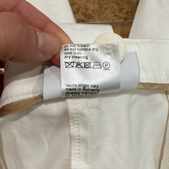 NWT AKRIS Punto Freda Trouser Pants Cream 18 Minimalist Classic Versatile Staple - Picture 9 of 12